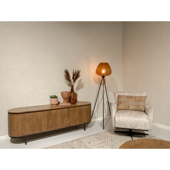 Livingfurn tv meubel noor natural 170cm mangohout / gecoat staal - Image 4