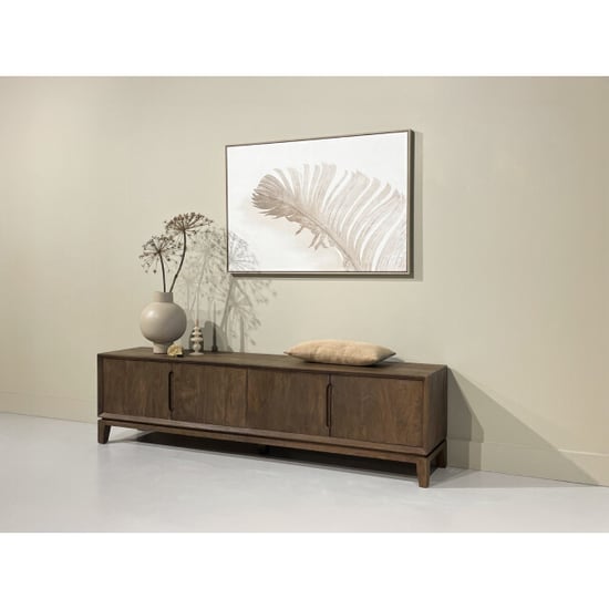 Livingfurn tv meubel cortez 210x55x40 cm mangohout - Image 2