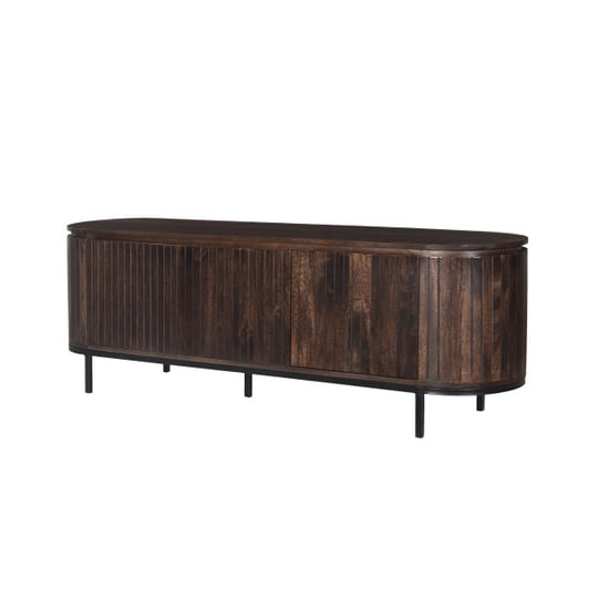 Livingfurn tv meubel noor walnut 170cm mangohout / gecoat staal - Image 2