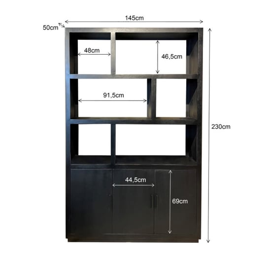 Livingfurn kabinetkast jaxx 50x145x230 mangohout - Image 2
