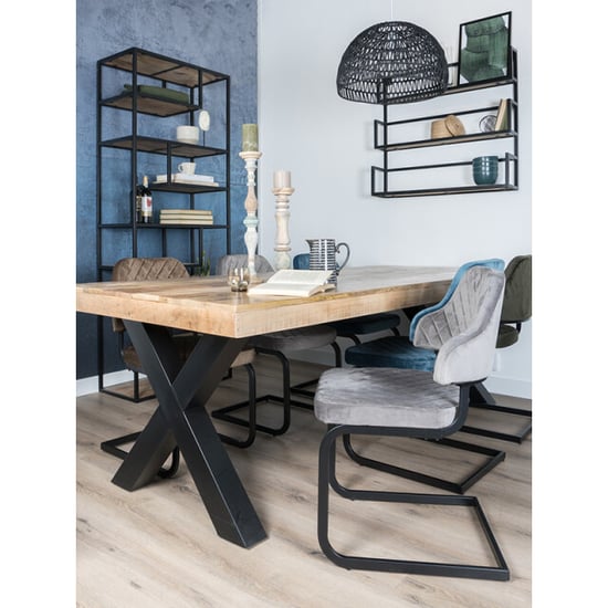 Home67 Vakkenkast huub hout 210 x 80 cm roomdivider - Image 2