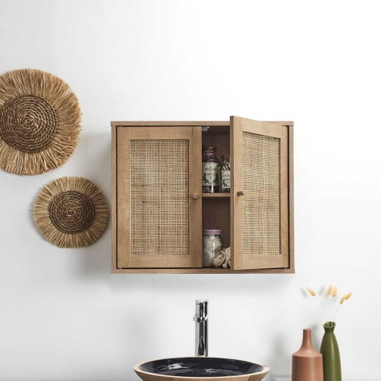 Home Deco Factory Hangkastje bali rattan wand badkamerkast hangend met rattan - - Image 2