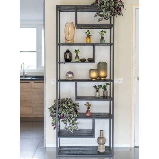 Home67 Vakkenkast huub mangohout 210 x 80 cm roomdivider - Image 2