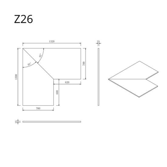 Wasophoogte Aanrechtblad module z26 licht eiken - Image 2