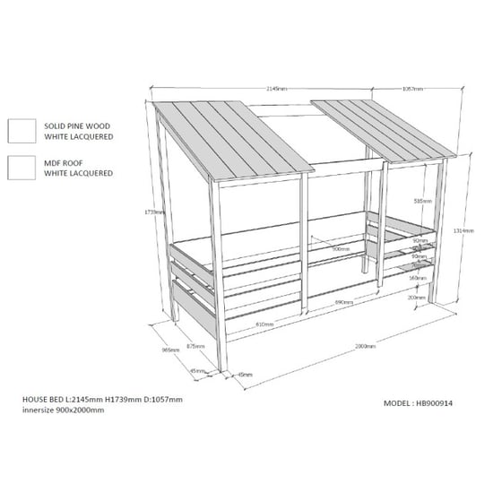 Lucevi housebed 09 huisbed 90 x 200 cm housebed rolbed - Image 3