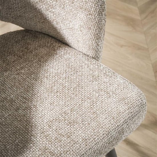 Hoyz barstoel boucle salon tissee cargo zandkleur set van 2 - Image 3