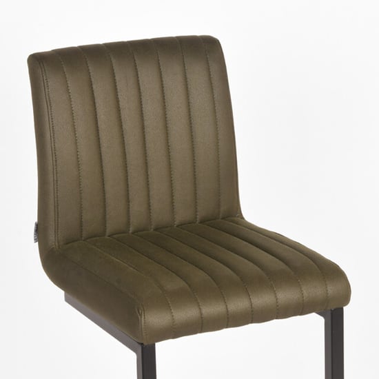 Label51 Barkruk milo army green microfiber set van 2 - Image 3