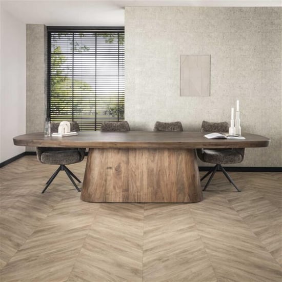Hoyz eetkamertafel 300 arcadia oval massief acacia drift brown - Image 2