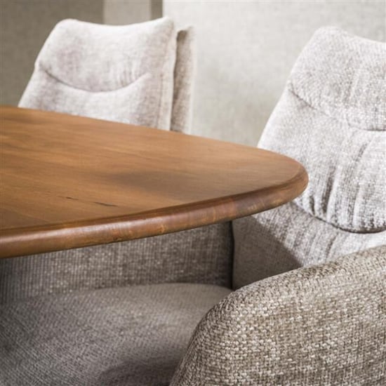 Hoyz eetkamertafel 180cm cliff ovale buis massief mango zandkleur - Image 3