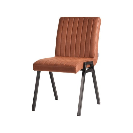 Label51 Eetkamerstoel matz cognac microfiber set van 2 - Image 2