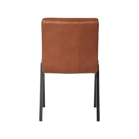 Label51 Eetkamerstoel matz cognac microfiber set van 2 - Image 4