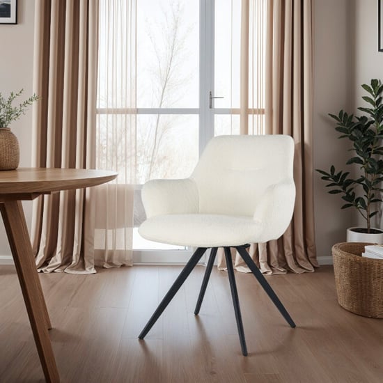 Livingfurn eetkamerstoel doreen boucle - 2 stuks - Image 3