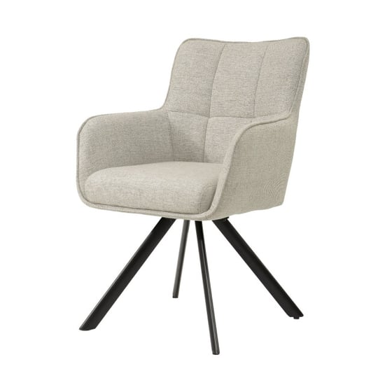 Livingfurn eetkamerstoel tori sand zwart set van 2 - Image 1