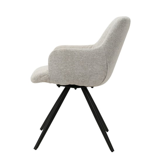 Livingfurn eetkamerstoel doreen sneak natural stof / gecoat staal - Image 2