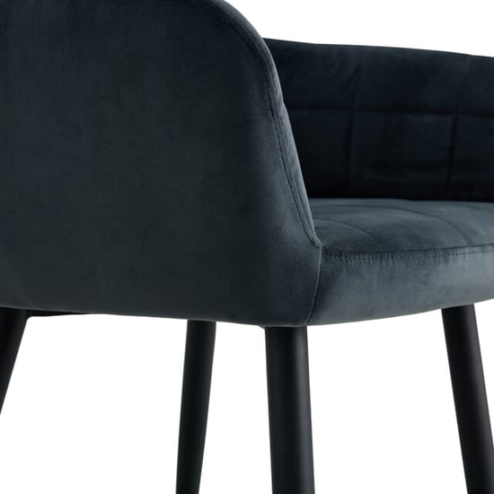 Multifurn 2x eetkamerstoel praia fluweel zwart - Image 3