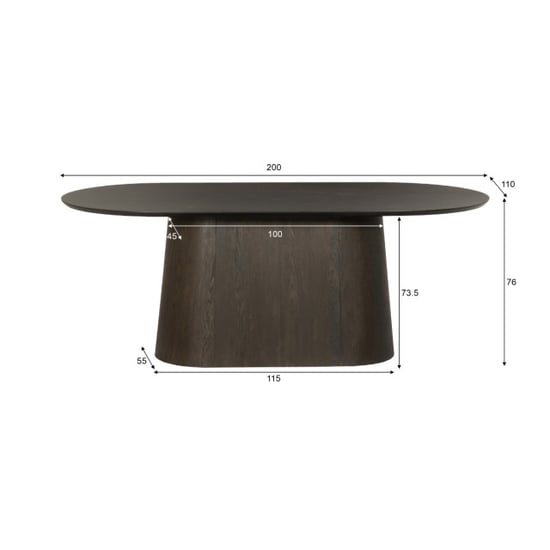 Livingfurn eetkamertafel tobago espresso 200cm - - Image 5