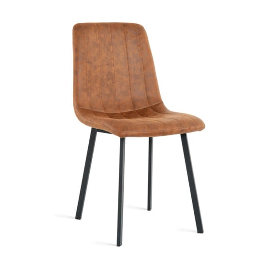 Multifurn 2x eetkamerstoel minsk microleder cognac - Image 2
