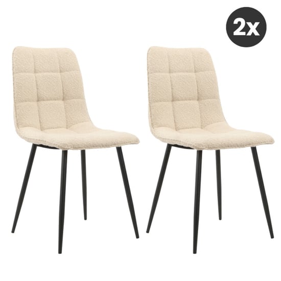 Multifurn 2x eetkamerstoel yerevan bouclé- - Image 1