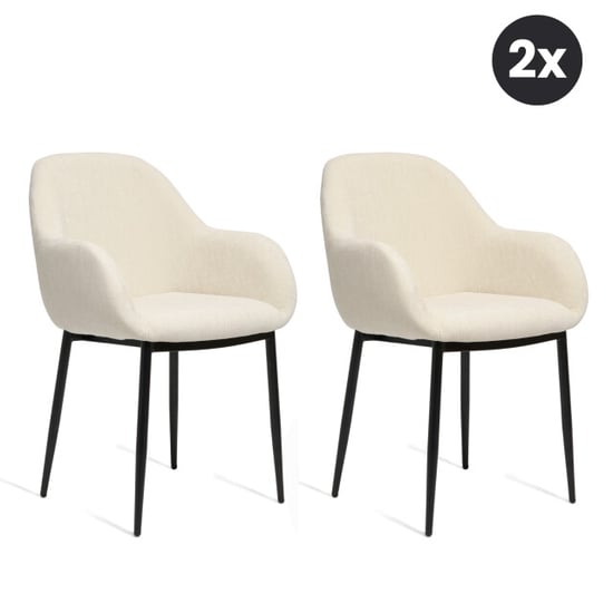 Multifurn 2x eetkamerstoel zara ecru - Image 1
