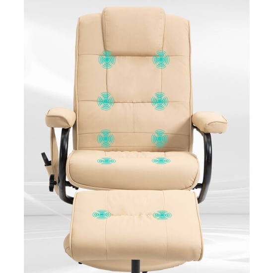 4goodz Relaxfauteuil met massagestoel met voetenbank kunstleer - - Image 3