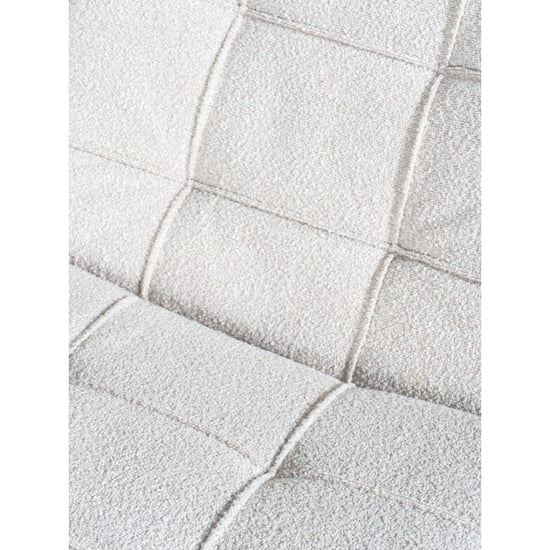 Home67 Fauteuil aiden + hocker bouclé naturel - Image 2