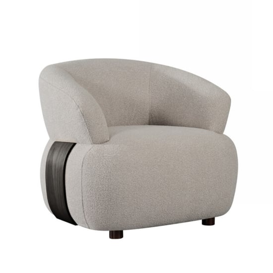 Label51 Fauteuil valenza naturel stof zwart hout 79x83x73 cm - Image 1
