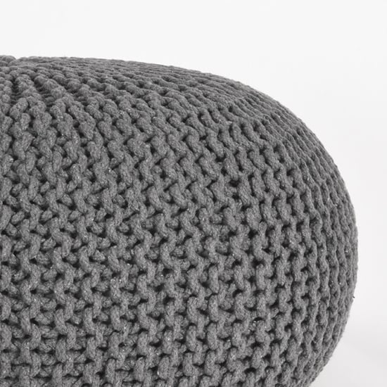Label51 Poef knitted donker katoen l - Image 3