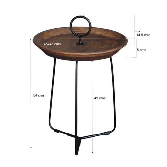 Brix bijzettafel nancy s 45x45x54 mangohout - Image 2