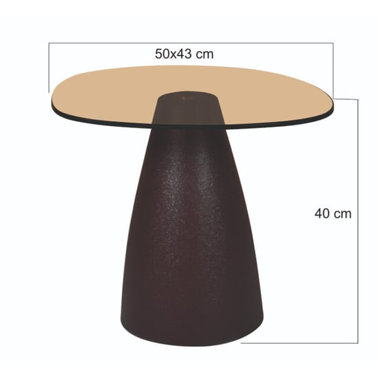 Brix bijzettafel mylon brown 50cm - - Image 5
