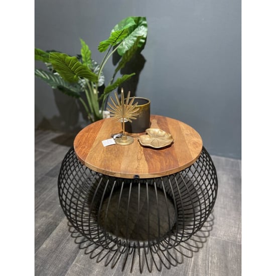 Furnilux Salontafel bijzettafel salontafel rond industrieel 80 x 80 x - Image 4