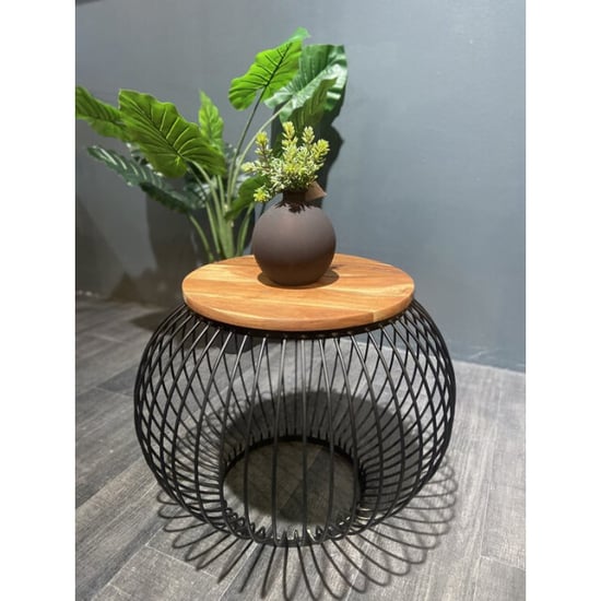 Furnilux Salontafel bijzettafel rond industrieel - Image 2