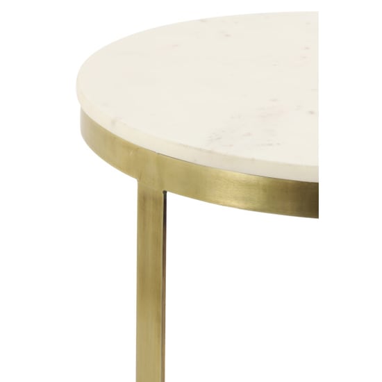Light & Living bijzettafel perlato Ø49x52cm - set van 2 - Image 3