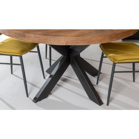 Brix eetkamertafel rond 150 cm mangohout - - Image 3