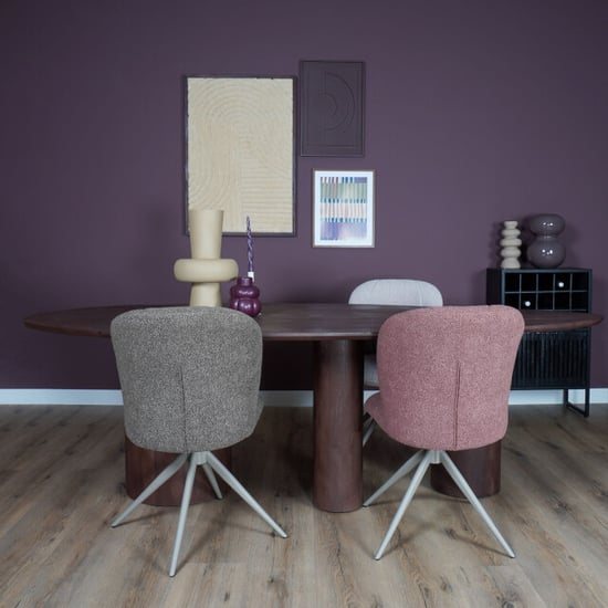 Home67 Eettafel amir 240 x 120 cm espresso mangohout - Image 2