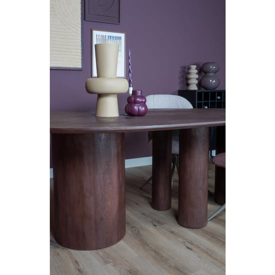 Home67 Eettafel amir 240 x 120 cm espresso mangohout - Image 3
