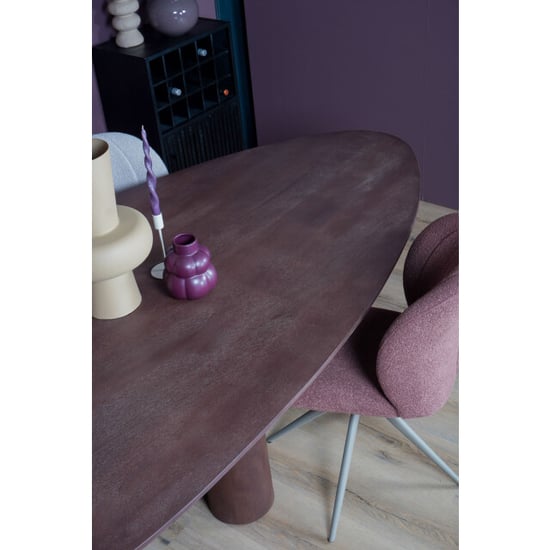Home67 Eettafel amir 240 x 120 cm espresso mangohout - Image 4