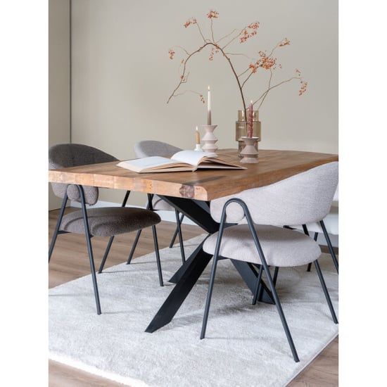 Home67 Eettafel arvu 180 cm mangohout spinpoot - Image 4