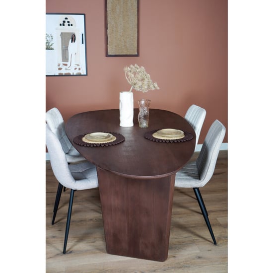 Home67 Eettafel rudo 240 x 110 cm espresso mangohout - Image 5