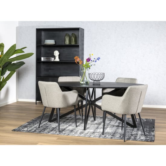 Livingfurn eetkamertafel oslo web acasia hout 200 cm - Image 2