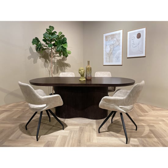 Livingfurn eetkamertafel sevilla brown 300cm mangohout - Image 3