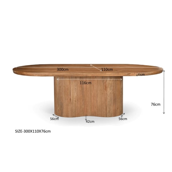 Livingfurn eetkamertafel sevilla 300cm mangohout - Image 5