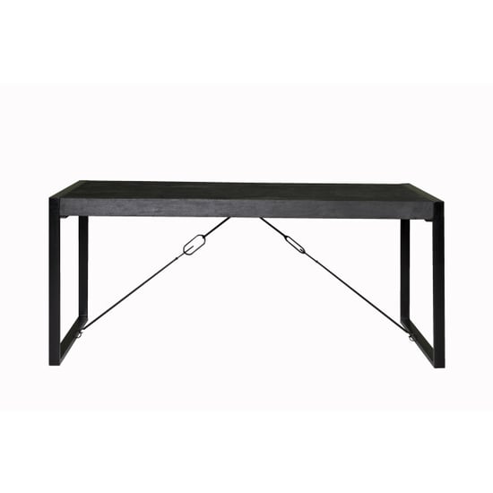 Livingfurn eetkamertafel norris 220x100x76 cm mangohout / gecoat staal - Image 4