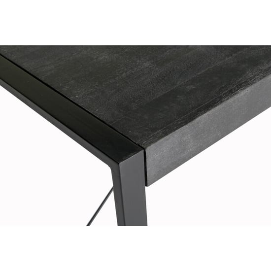 Livingfurn eetkamertafel norris 220x100x76 cm mangohout / gecoat staal - Image 5