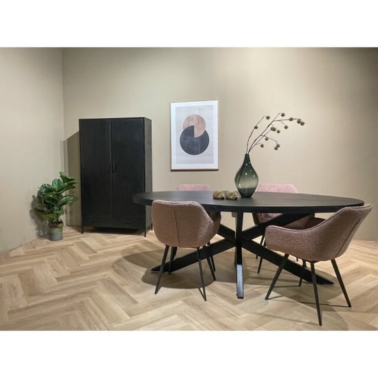 Livingfurn ovale eetkamertafel - mango hout 240 cm - Image 3
