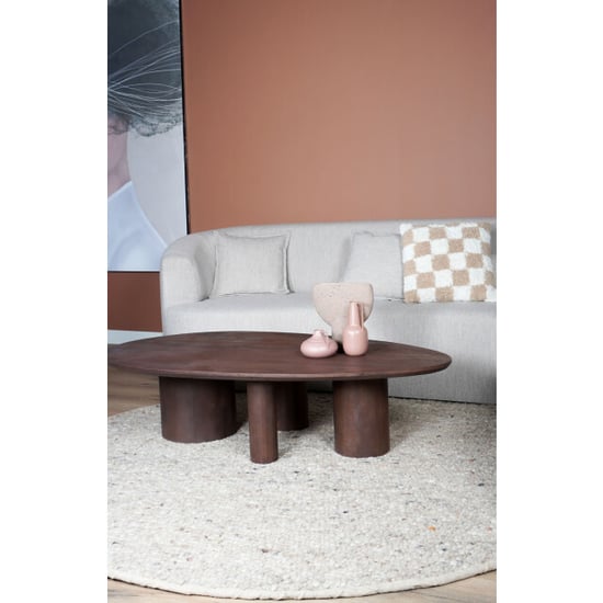 Home67 Salontafel amir 140 x 80 cm espresso mangohout - Image 4