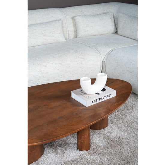 Home67 Salontafel amir 140 x 80 cm mangohout - Image 4