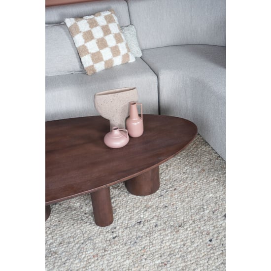 Home67 Salontafel amir 140 x 80 cm espresso mangohout - Image 5