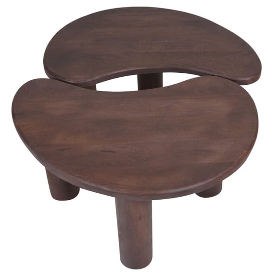 Home67 Salontafel lina espresso mangohout set van 2 - Image 2