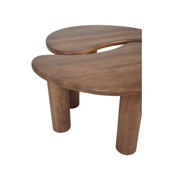 Home67 Salontafel lina mangohout set van 2 - Image 3