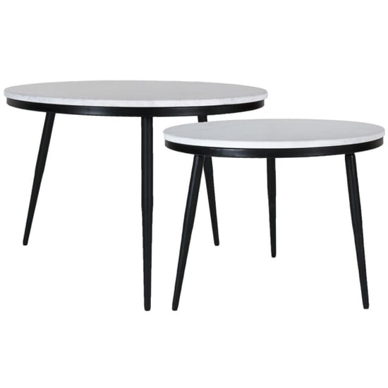 Home67 Salontafel melle marmer set van 2 - Image 1